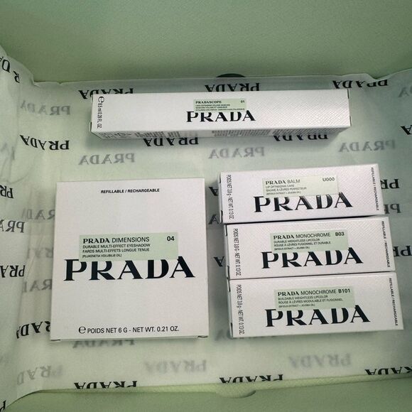 Prada make-up Set lip balm eyeshadow mascara - Picture 1 of 16